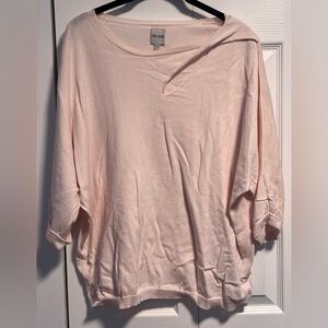 Women's Nic & Zoe Cuffed Short Sleeved Top With Open Shoulder Slit